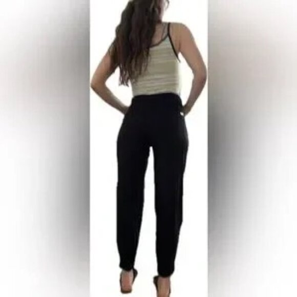 Michael Kors Black Cargo Pants with Gold Accoutrements, Shiny and Super Soft - Picture 9 of 13